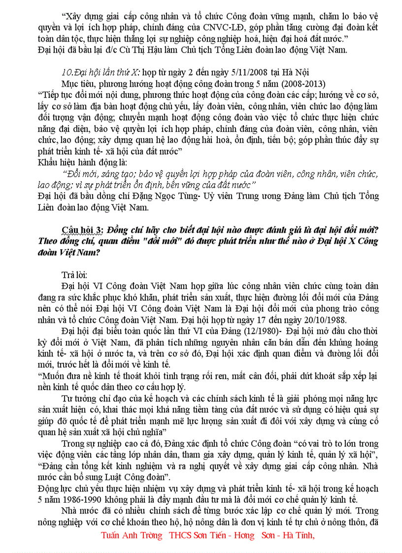 image for page Bài Dự Thi Tìm Hiểu 80 Năm Công Đoàn Việt Nam