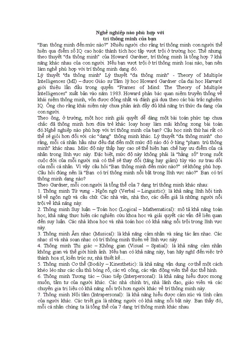 image for page Bạn phù hợp với nghề nào