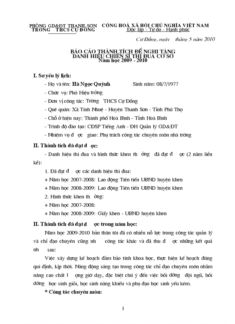 image for page Báo cáo thành tích cstđ cơ sở