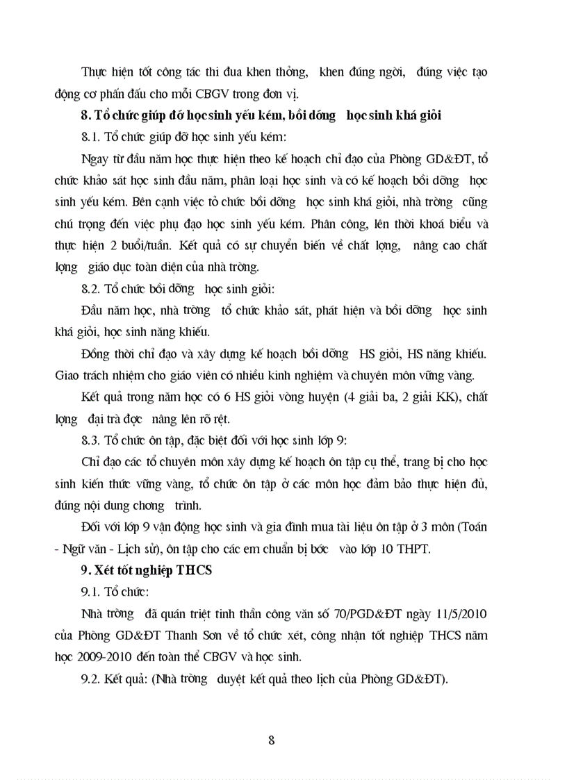 image for page Báo cáo tk thực hiện nhiệm vụ gd thcs năm học 2009 2010