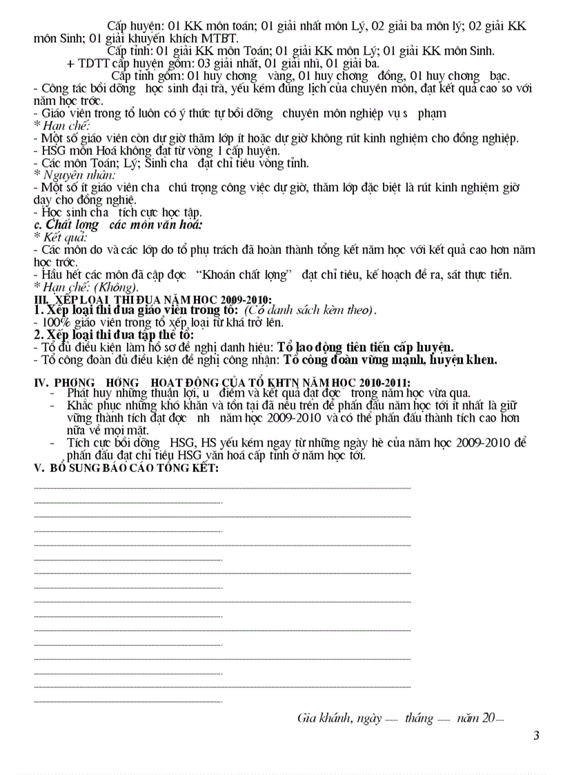 image for page Báo cáo tổng kết tổ KHTN năm học 2009 2010