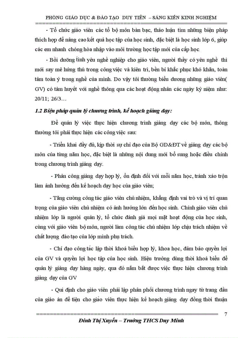 image for page Biện pháp quản lý của hiệu trưởng đối với hoạt động dạy học