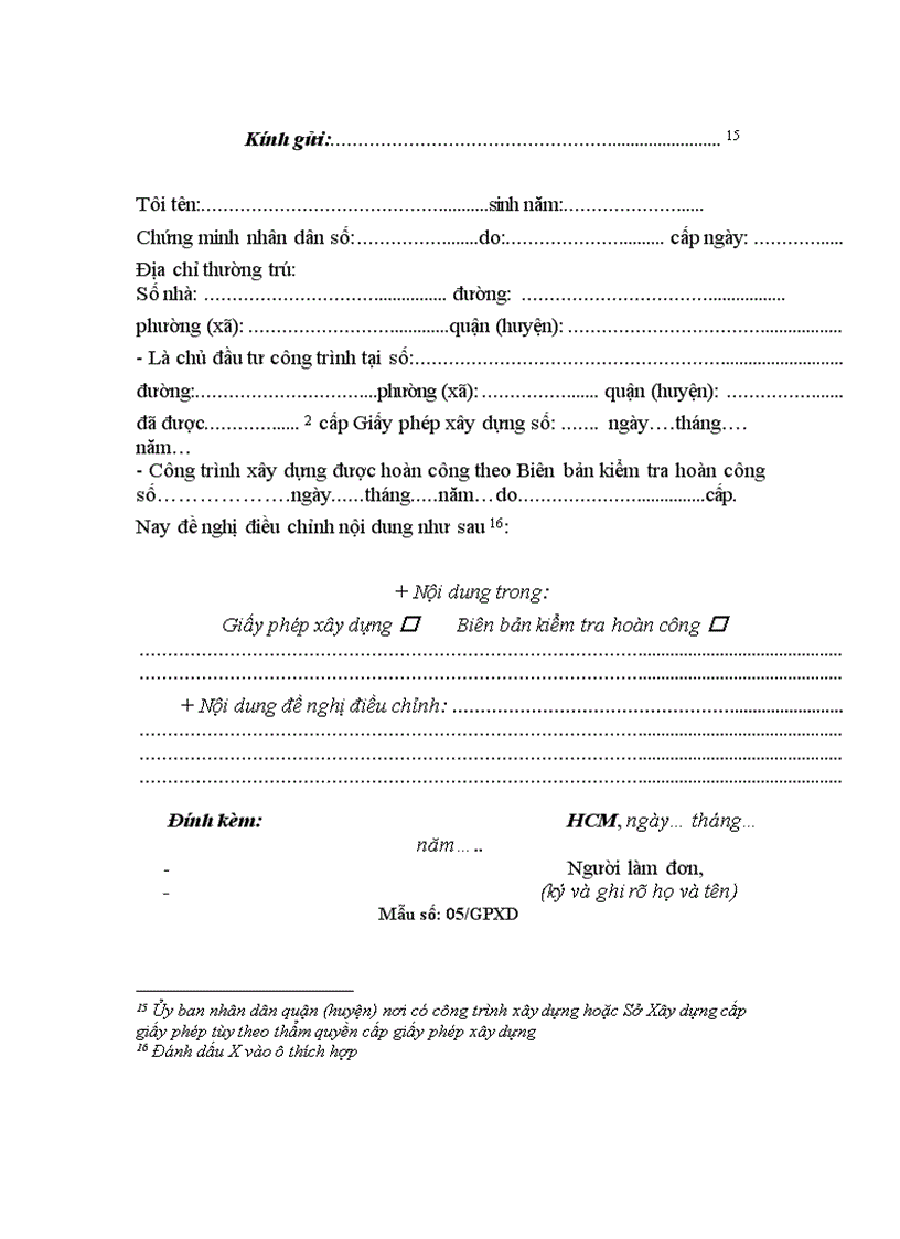 image for page Các mẫu đơn địa chính