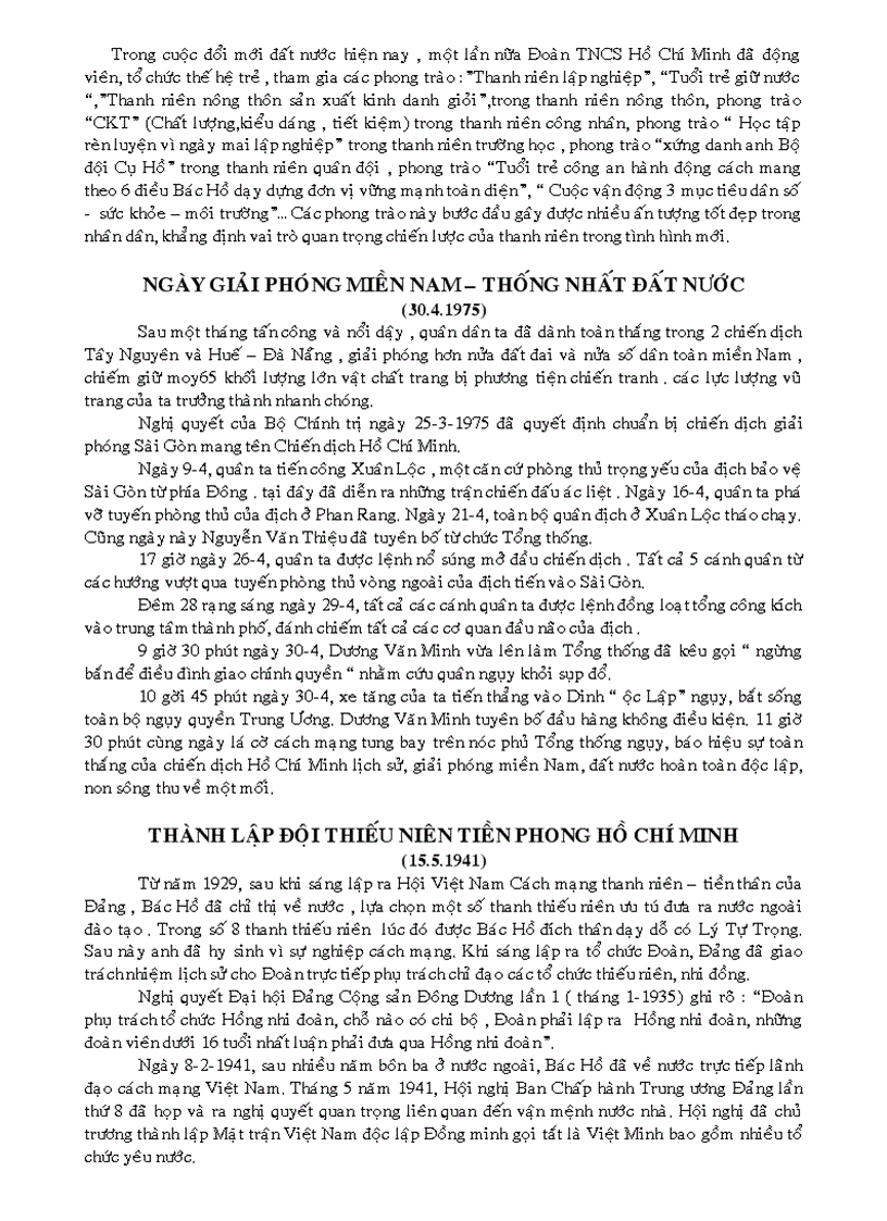 image for page Các ngày chủ điểm trong năm