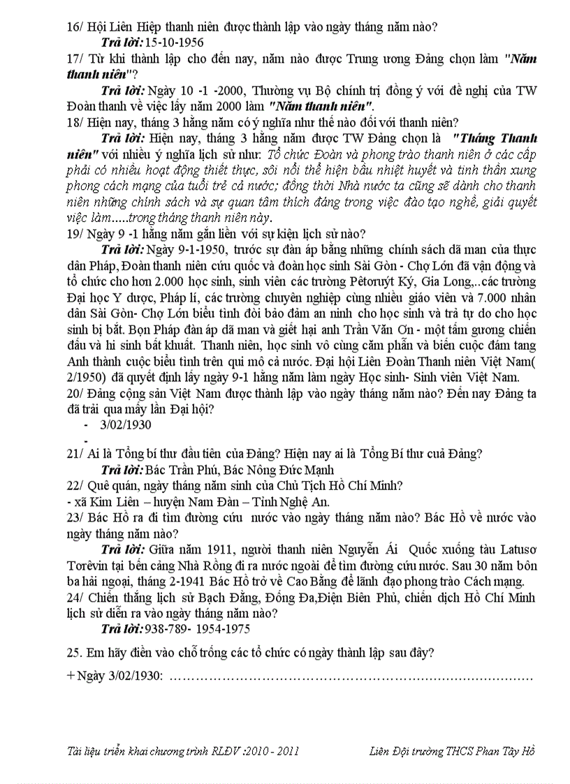 image for page Chương trình RLĐV