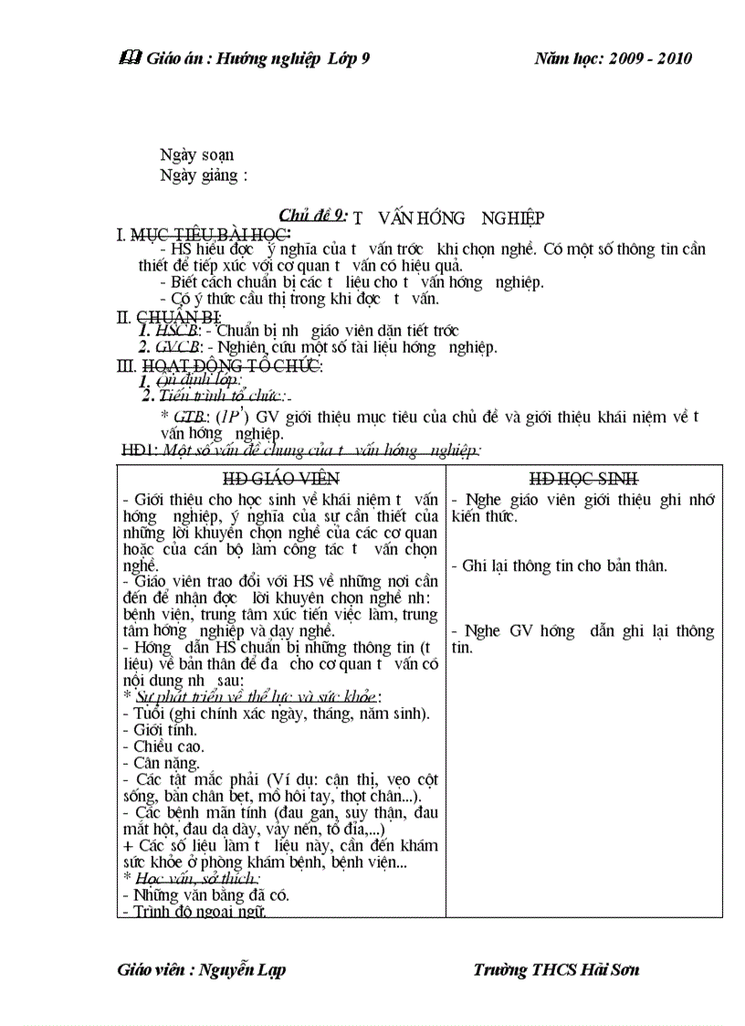 image for page Giáo án 9