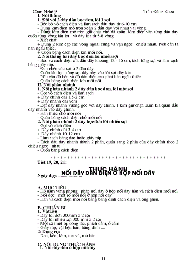 image for page Giao án dạy nghề điện dân dụng