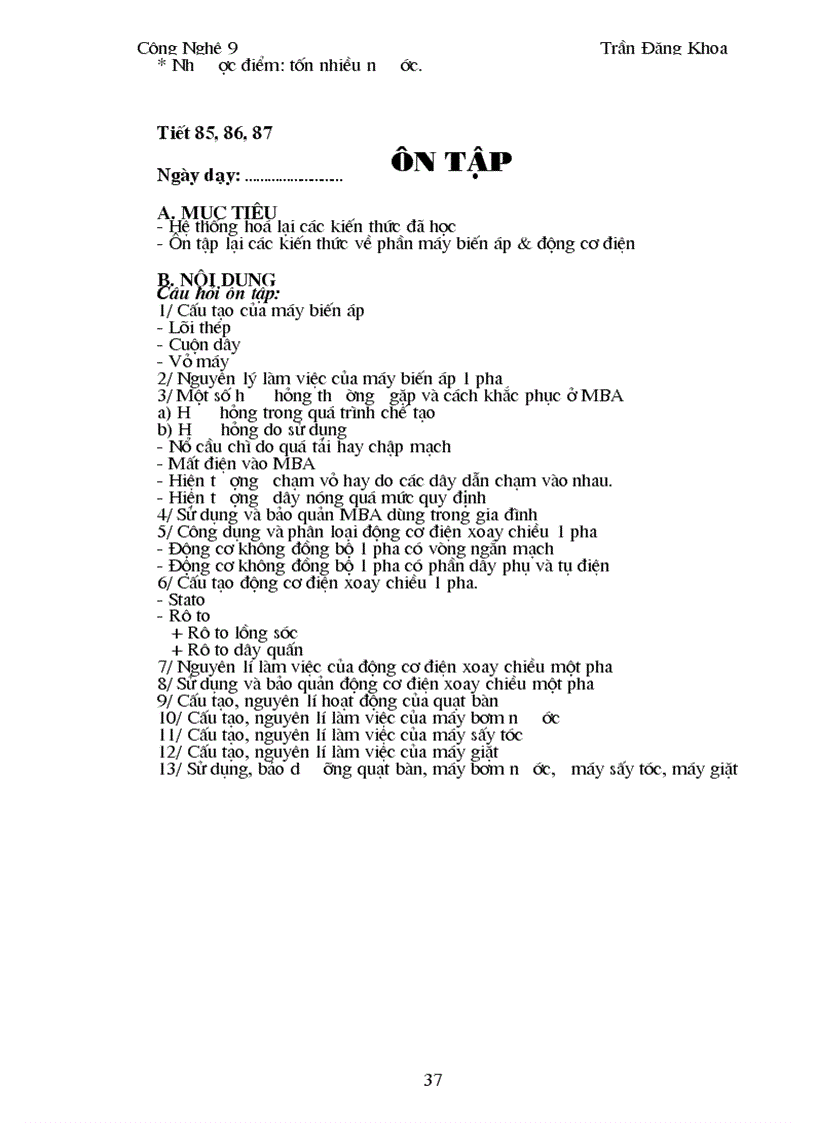 image for page Giao án dạy nghề điện dân dụng