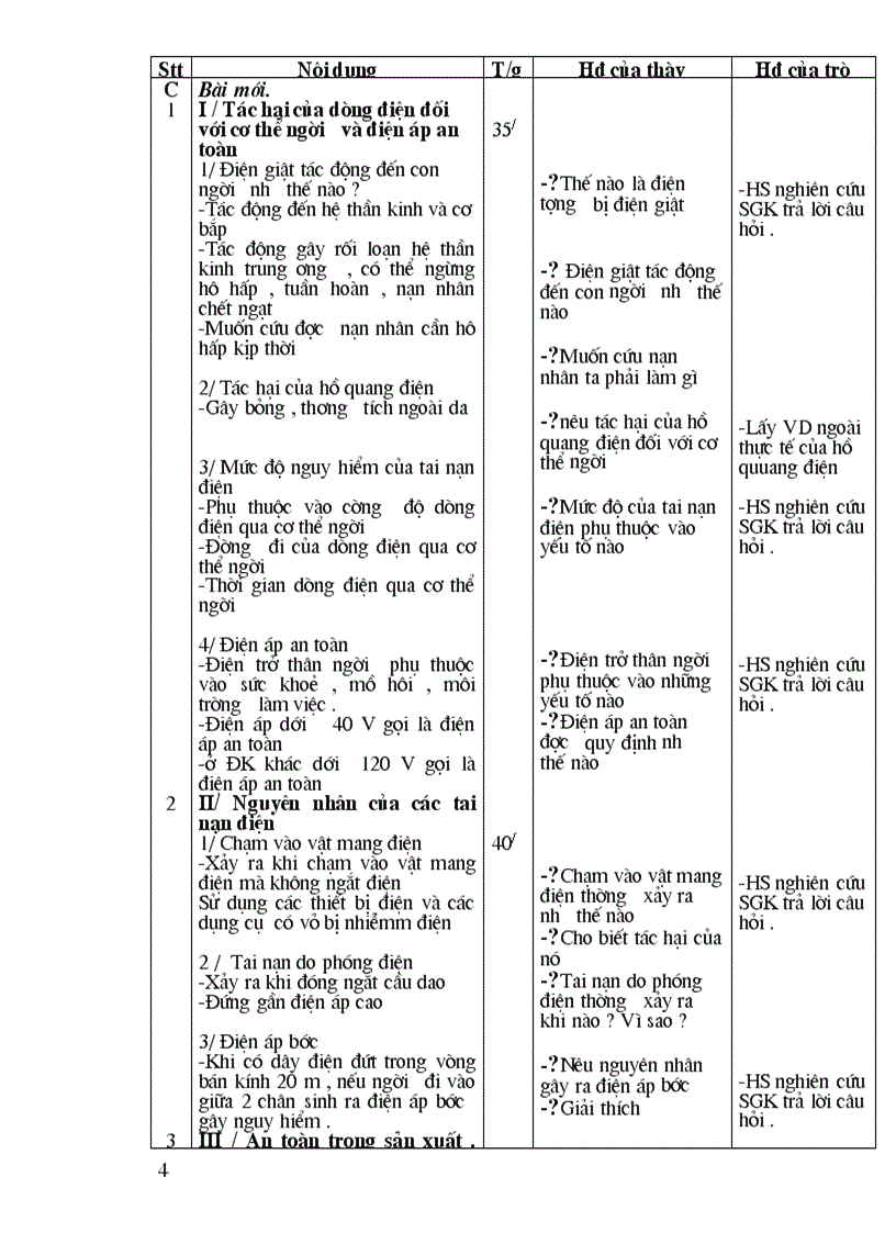 image for page Giáo án dạy nghề