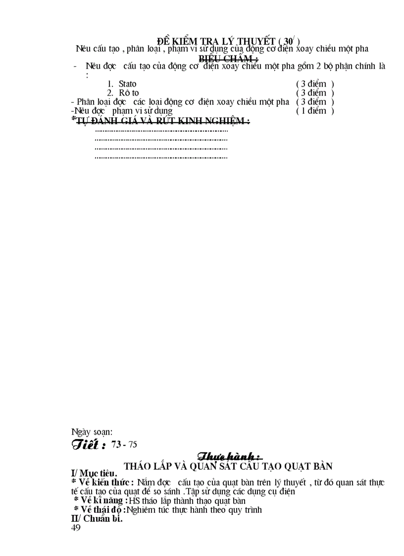 image for page Giáo án dạy nghề