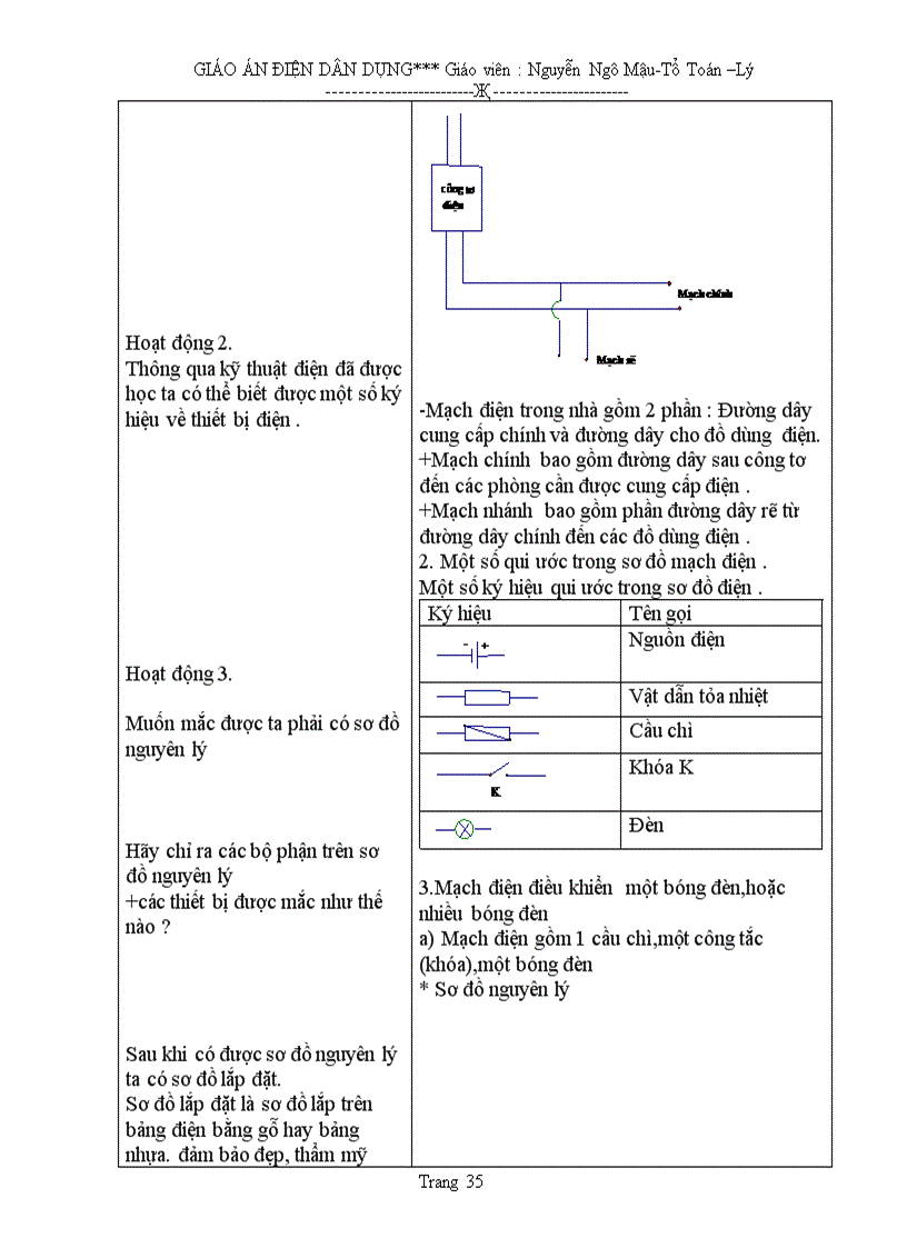 image for page Giáo án Điện dân dụng