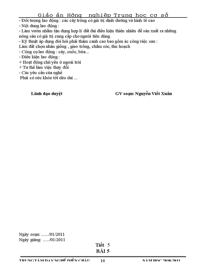 image for page Giáo án hướng nghiệp đầy đủ 2010