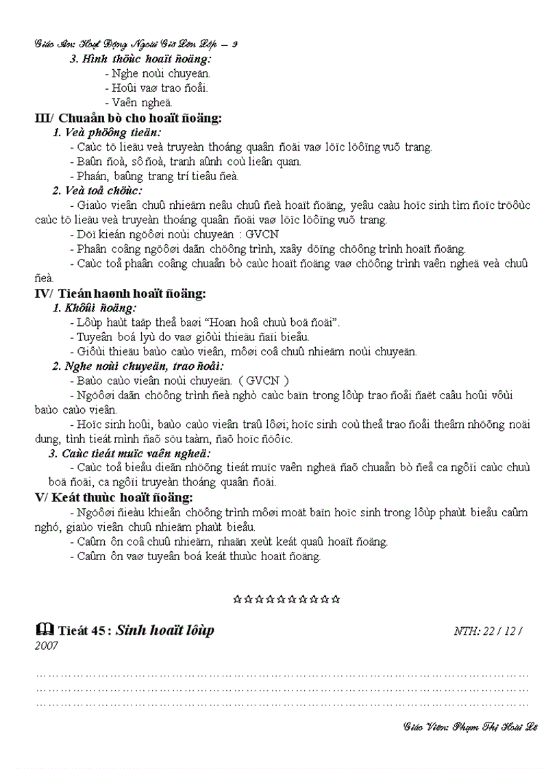 image for page Giáo án hướng nghiệp HK1