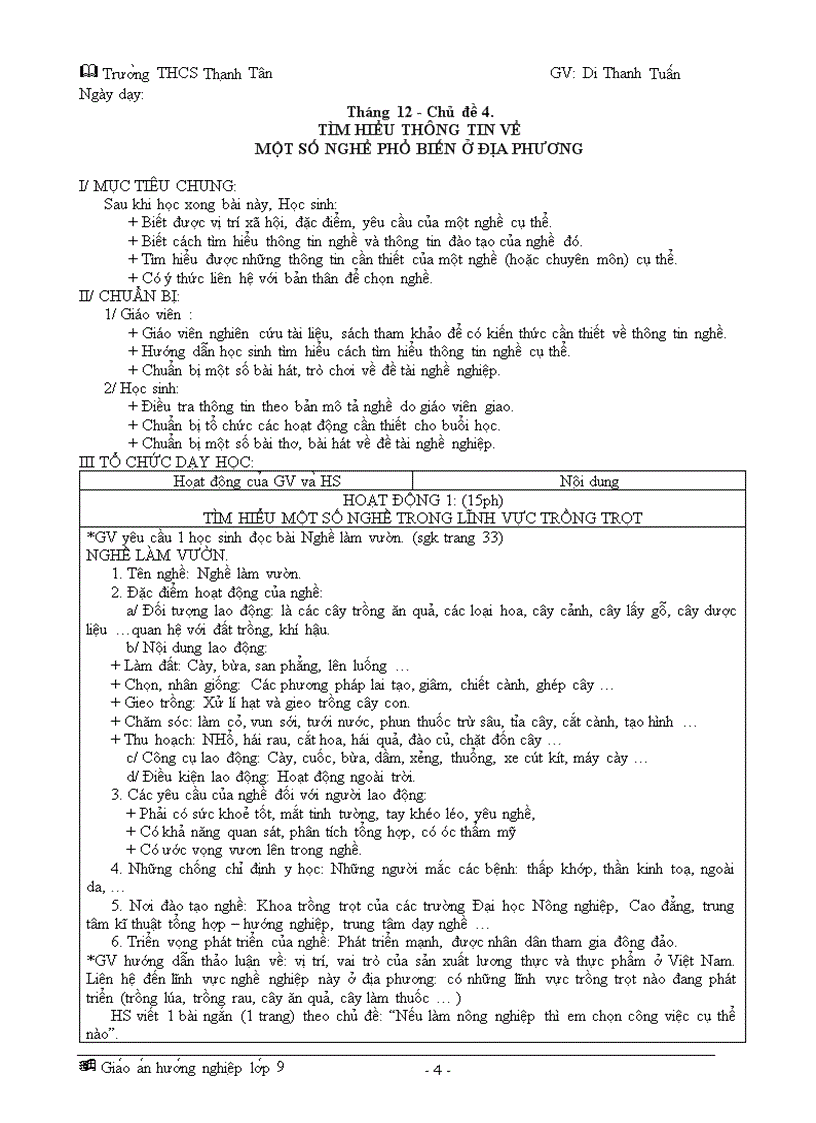 image for page Giao an huong nghiep lop 9 soan day du 100