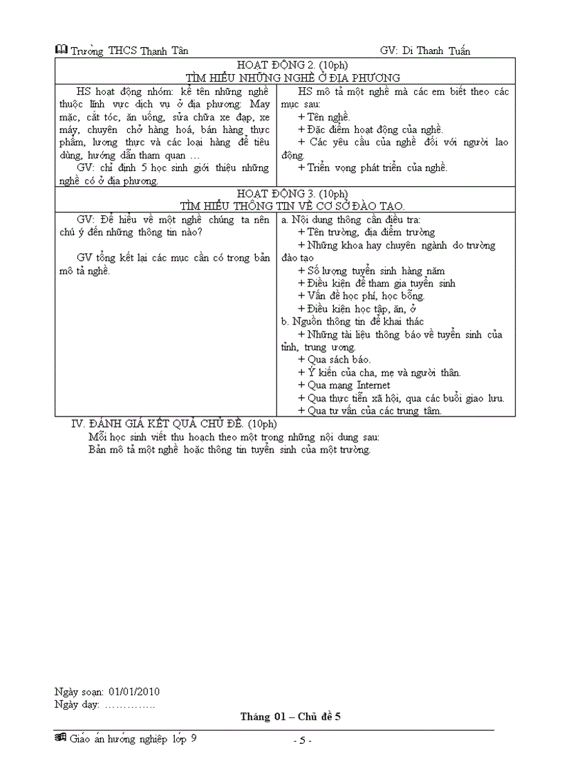 image for page Giao an huong nghiep lop 9 soan day du 100