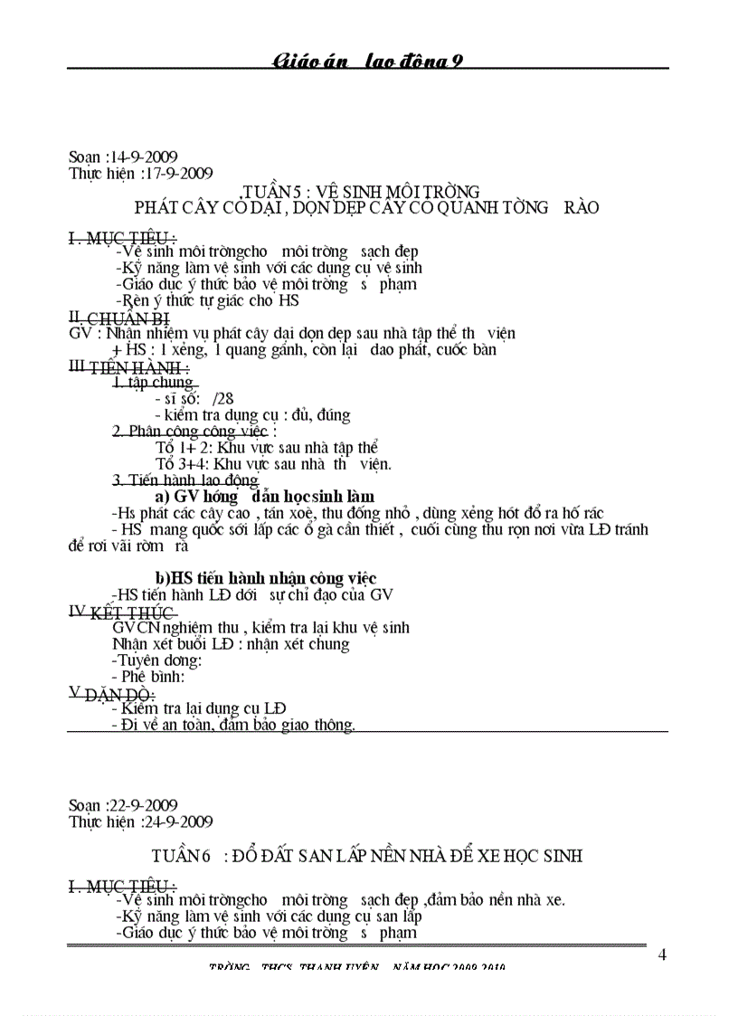 image for page Giáo án lao động