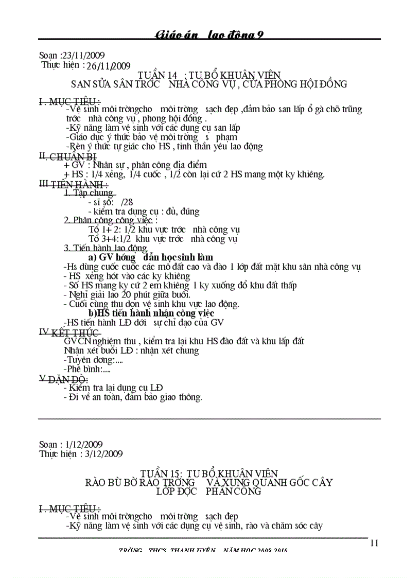 image for page Giáo án lao động