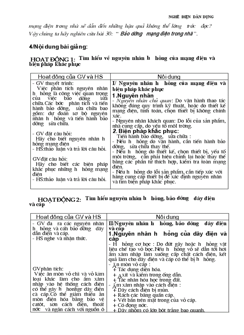 image for page Giáo án nghề điện đ