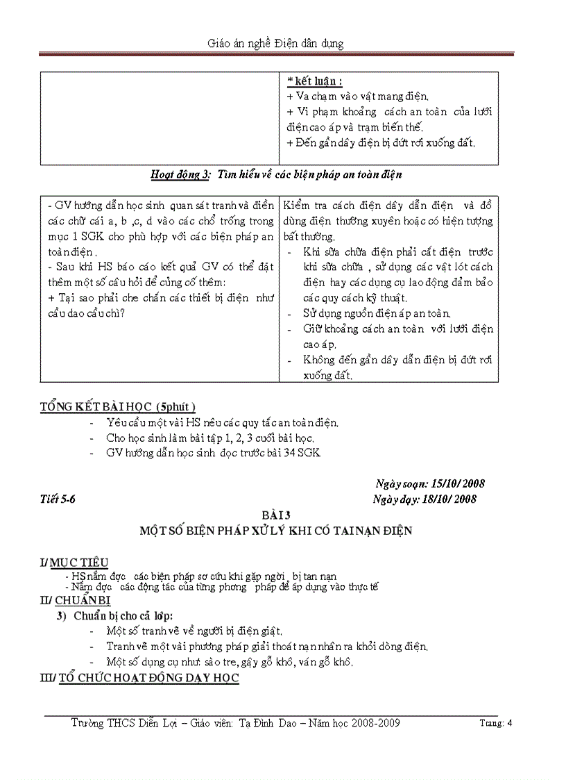 image for page Giáo án nghề Điện dân dung 2 cột