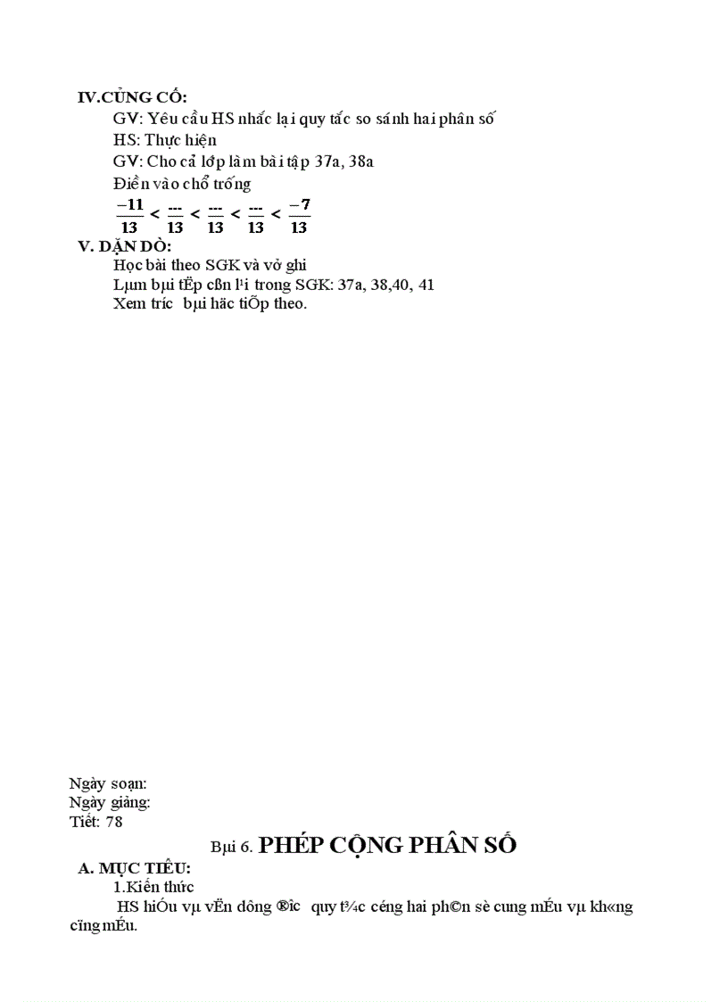 image for page Giáo án số học từ tiết 77 đến 90