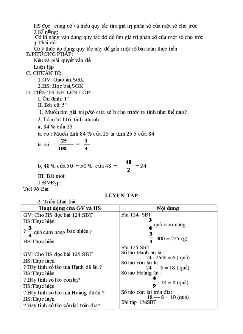 image for page Giáo án số hoc từ tiết 90 đến 101