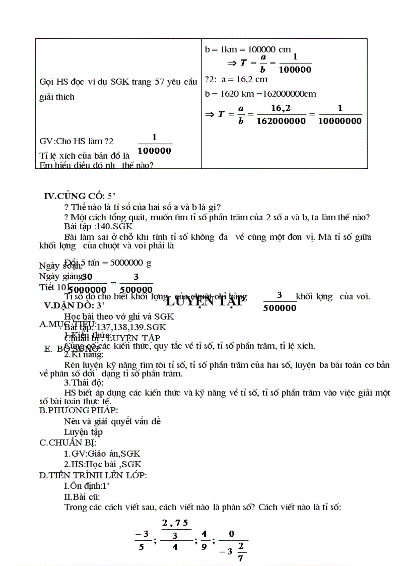 image for page Giáo án số hoc từ tiết 90 đến 101