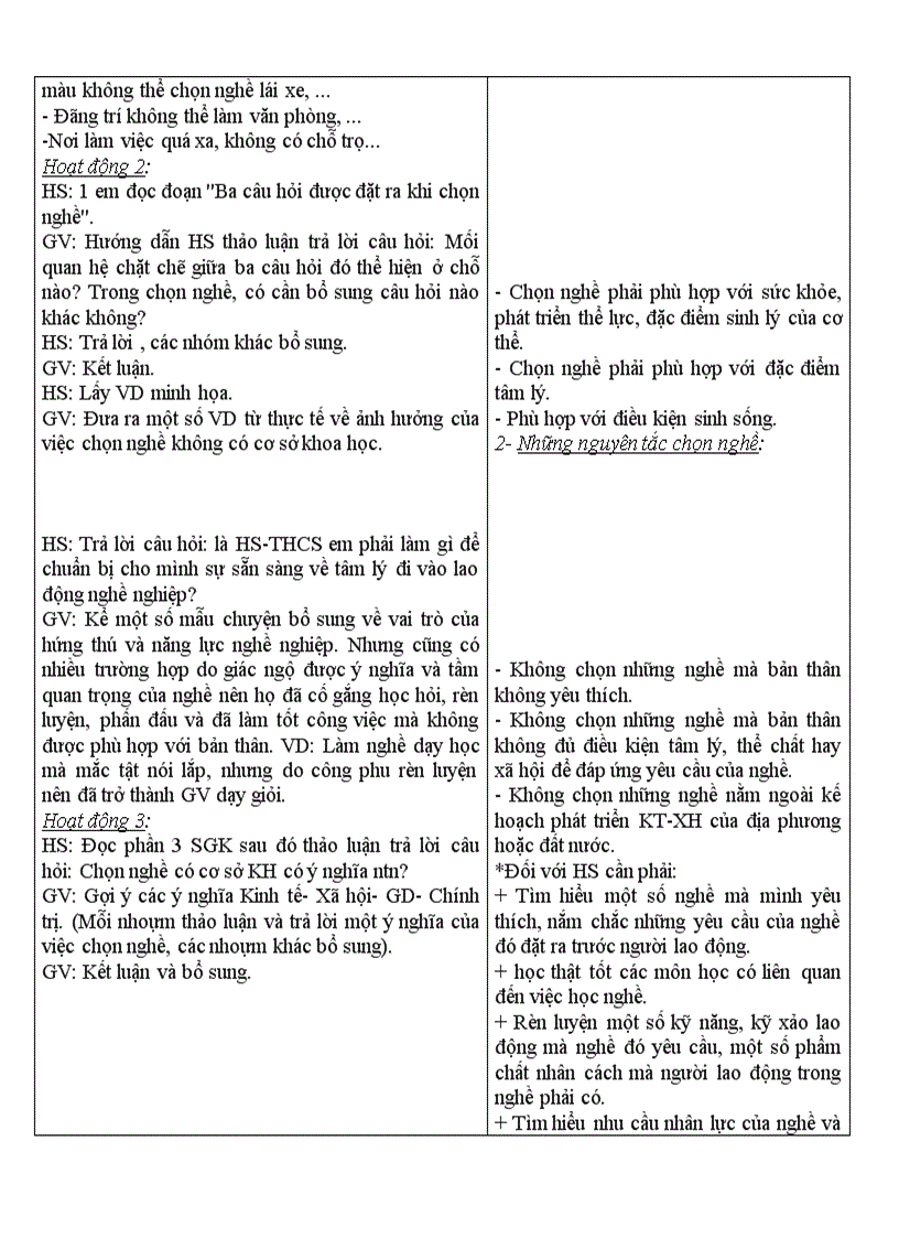 image for page Giáo án Hướng nghiệp 9 Mới 1