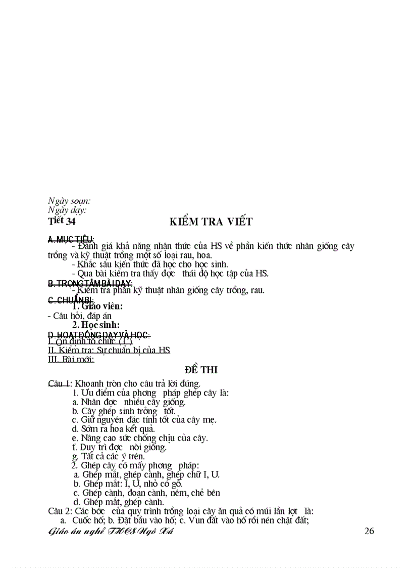 image for page Giáo án nghề làm vườn 1