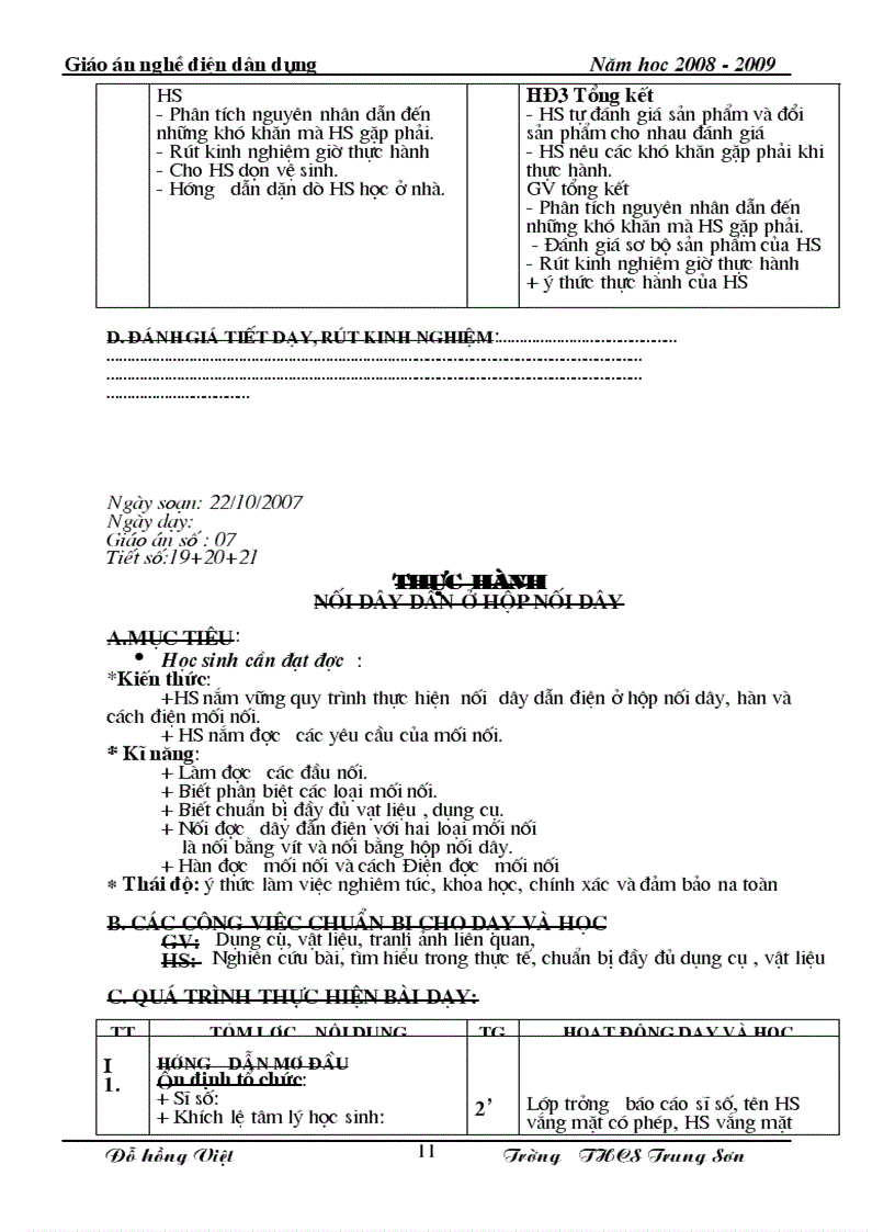 image for page Giáo án nghề Điện dân dụng 1