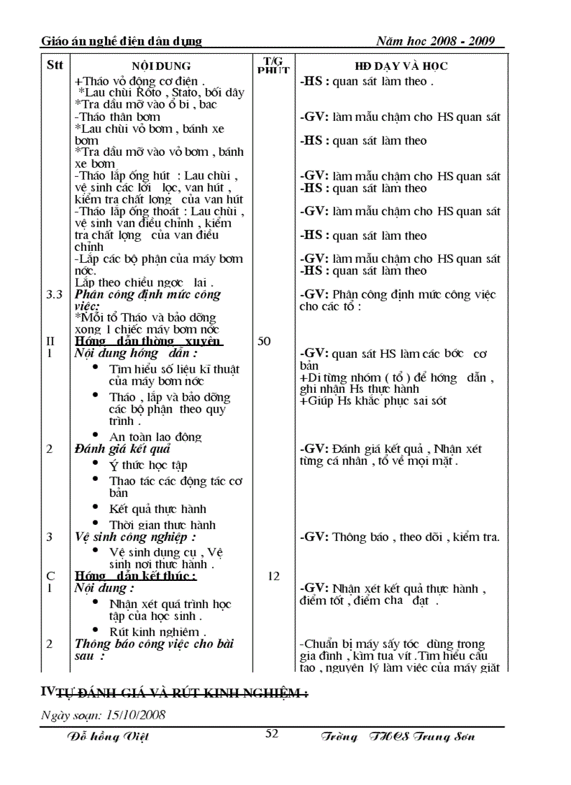 image for page Giáo án nghề Điện dân dụng 1