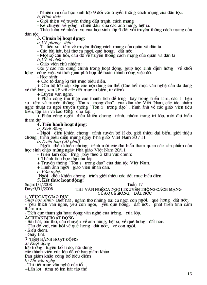 image for page Hoạt động ngoài giờ lên lớp Khối 9