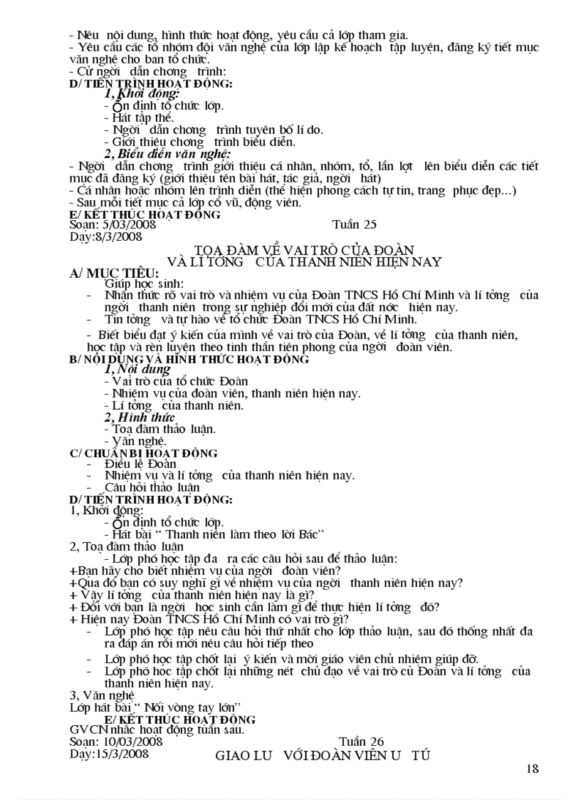 image for page Hoạt động ngoài giờ lên lớp Khối 9