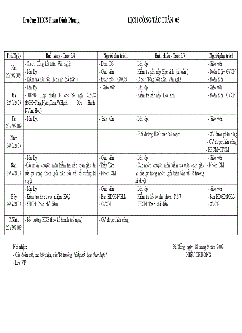 image for page Lịch công tác tuân năm học 09 10