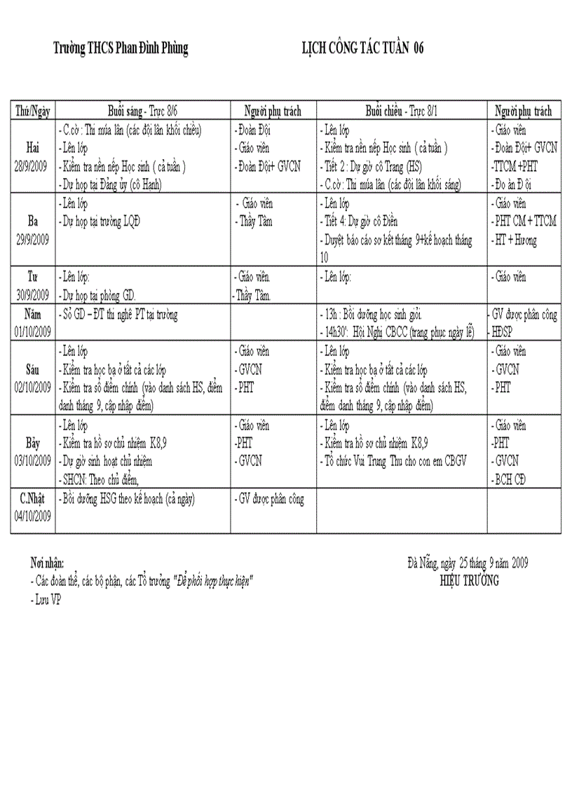 image for page Lịch công tác tuân năm học 09 10