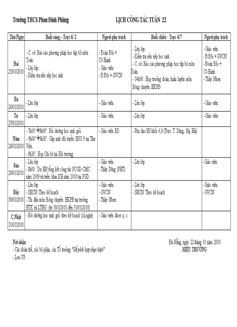 image for page Lịch công tác tuân năm học 09 10