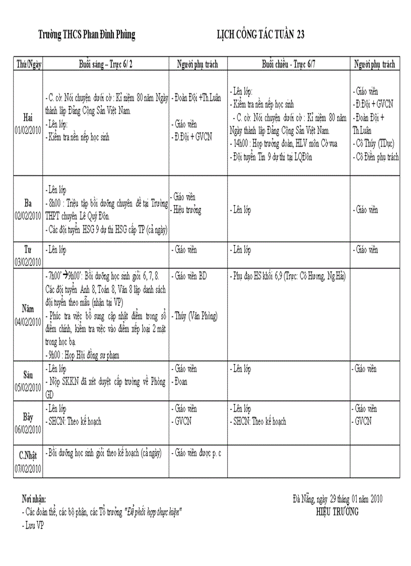 image for page Lịch công tác tuân năm học 09 10