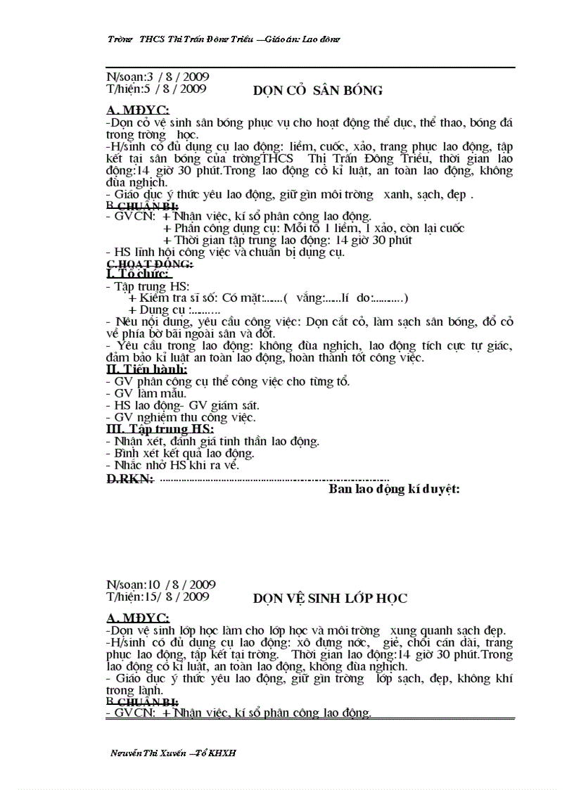 image for page Lop9 Giao an lao dong