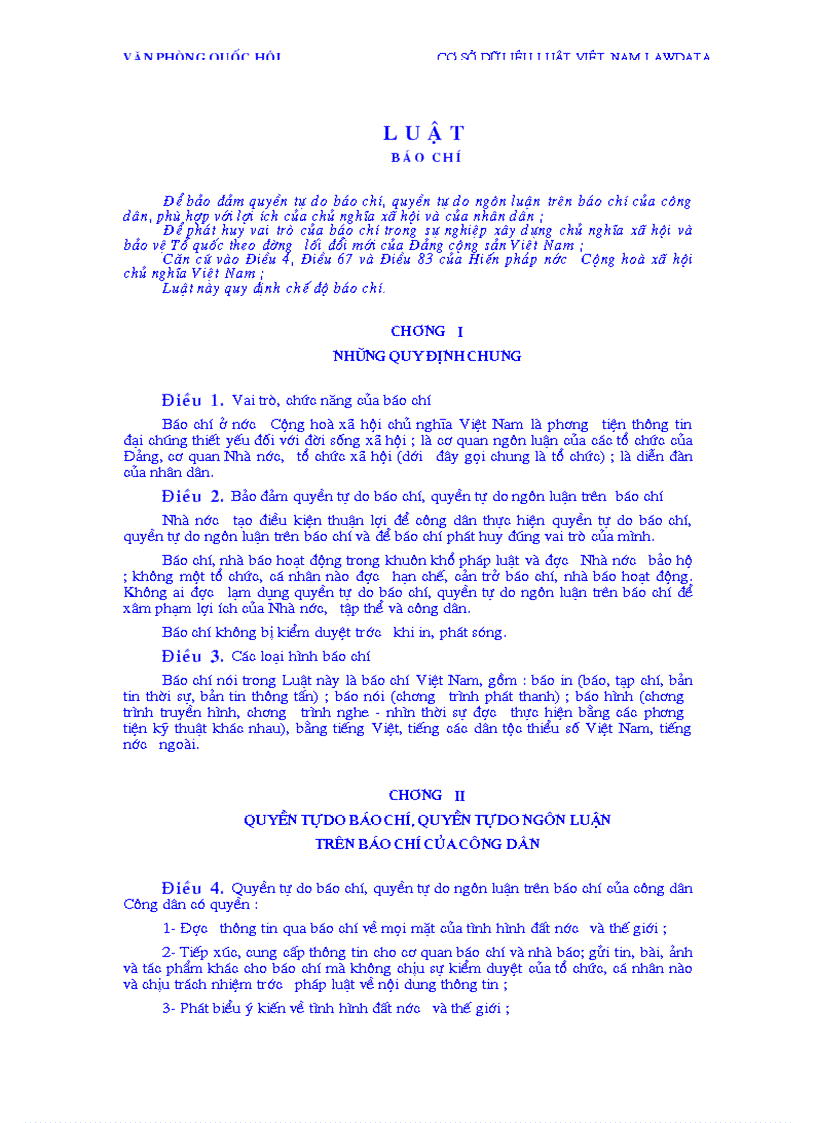 image for page Luật báo chí