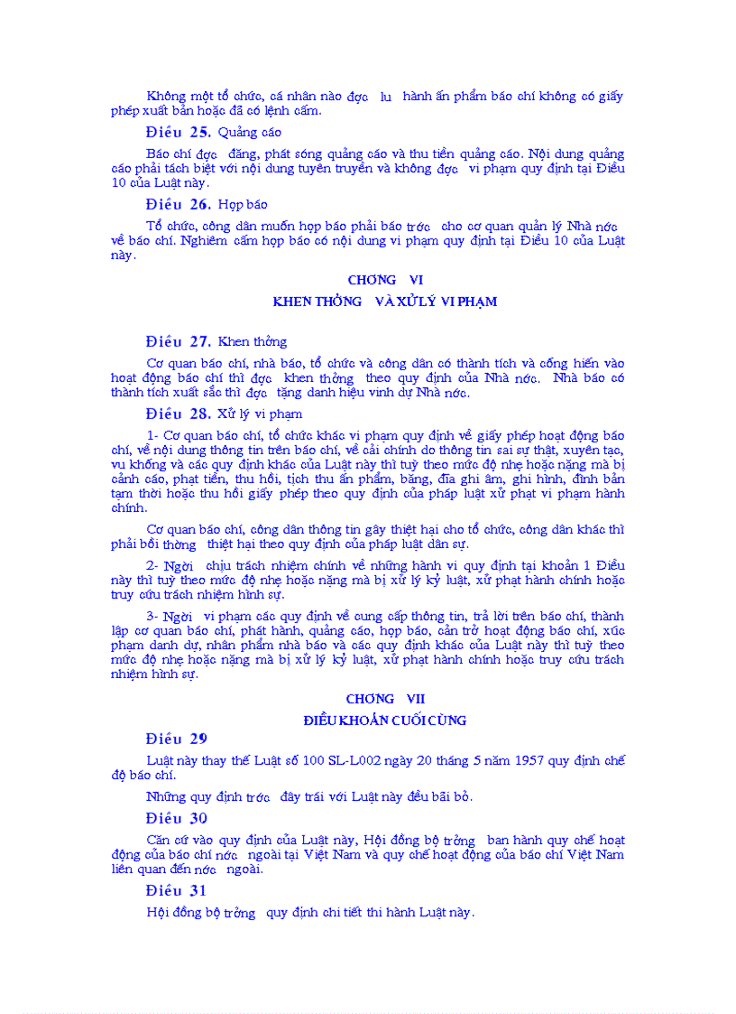 image for page Luật báo chí