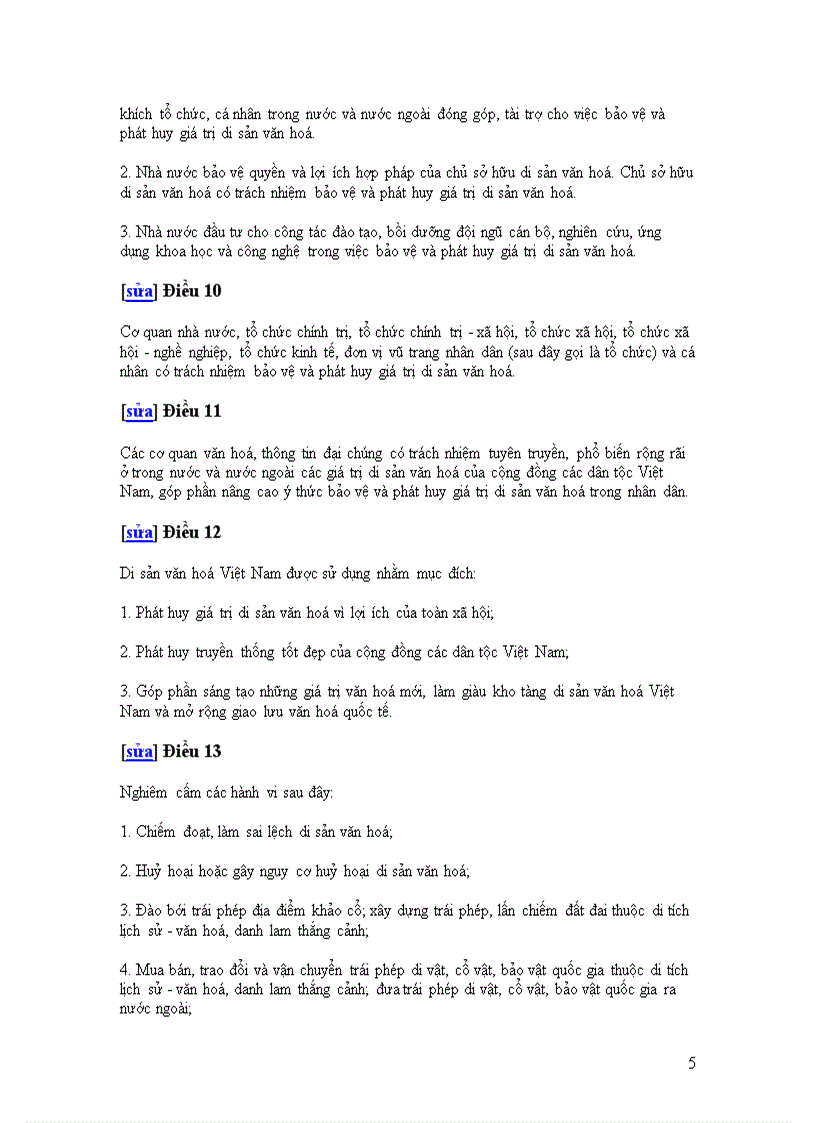 image for page Luật bảo vệ di sản văn hóa