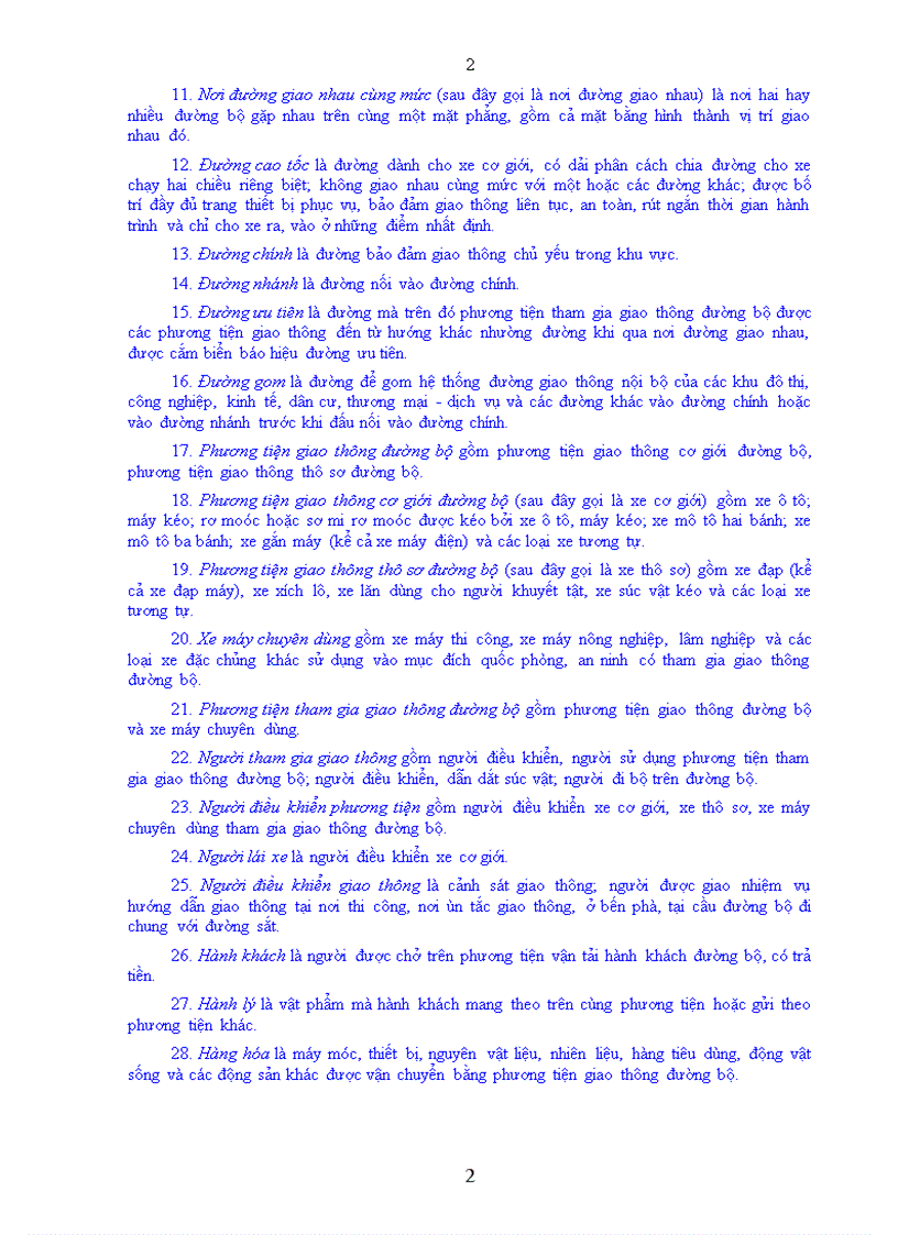 image for page Luật giao thông đuờng bộ