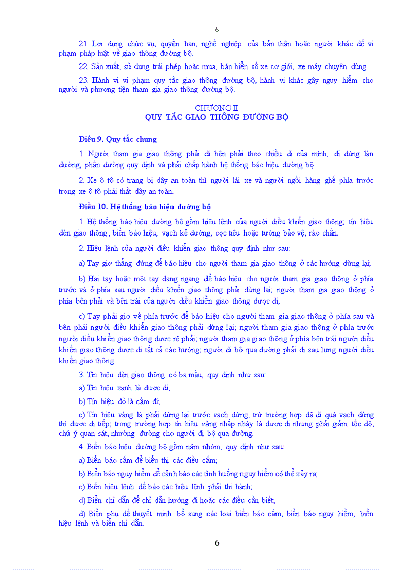 image for page Luật giao thông đuờng bộ