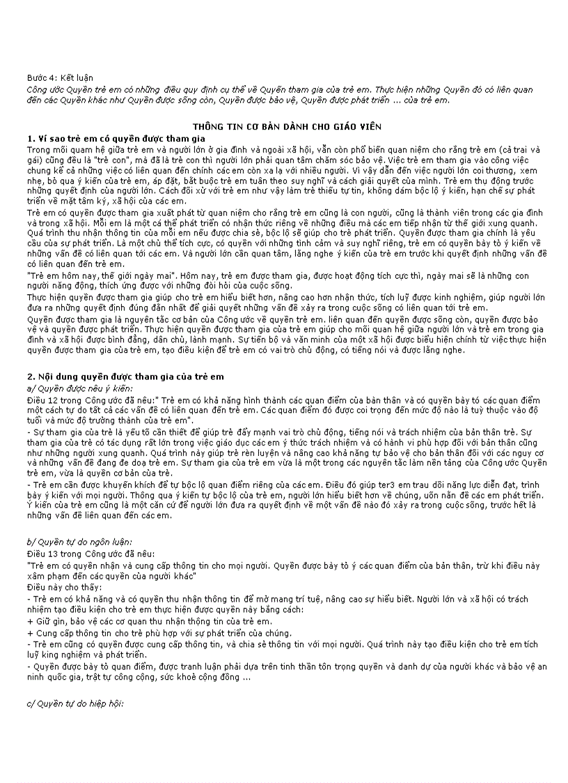 image for page QUYỀN ĐƯỢC THAM GIA CỦA TRẺ EM Lớp 9