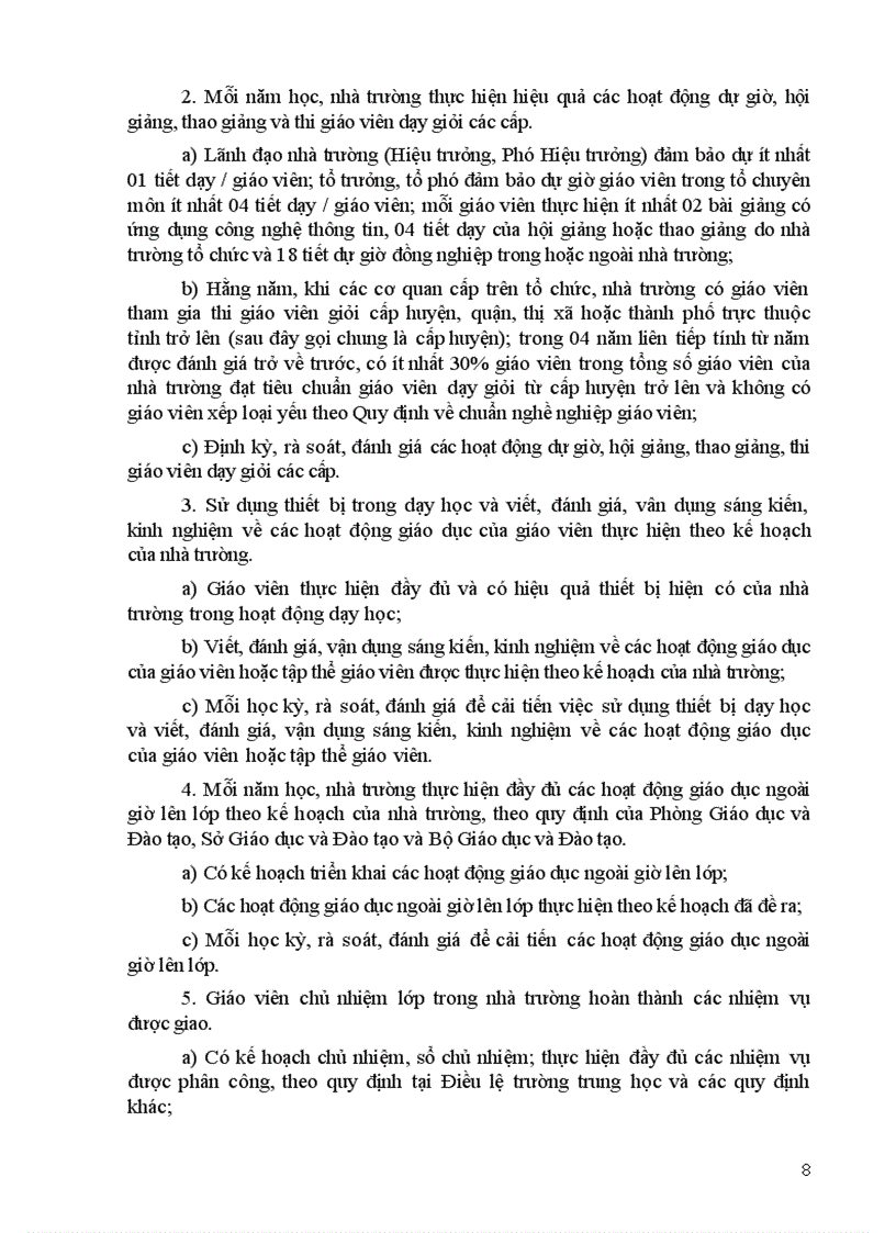 image for page Tiêu chuẩn đánh giá chất lượng GD THCS