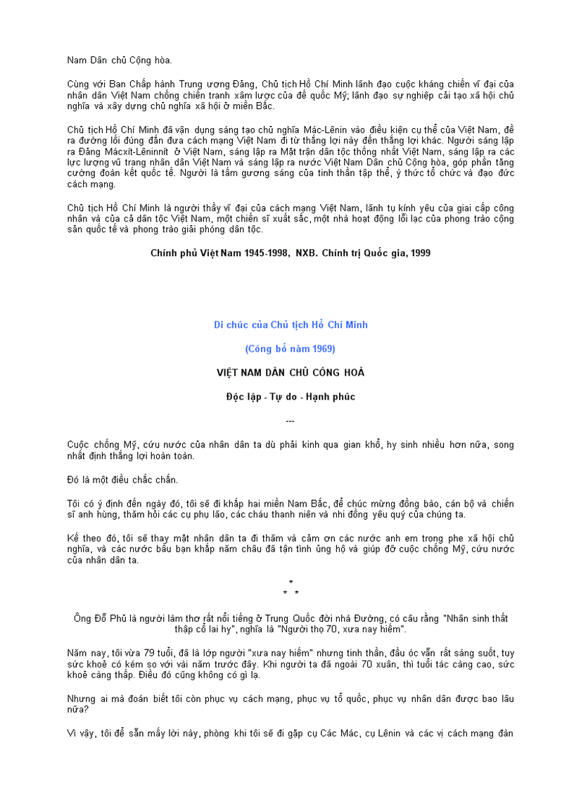 image for page Tiểu sử bác hồ và di chúc của bác