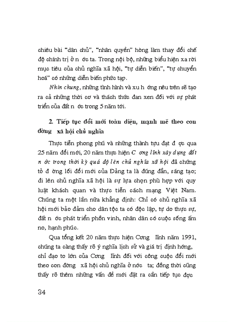 image for page Toan van bao cao chinh tri tai Dai hoi XI cua Dang