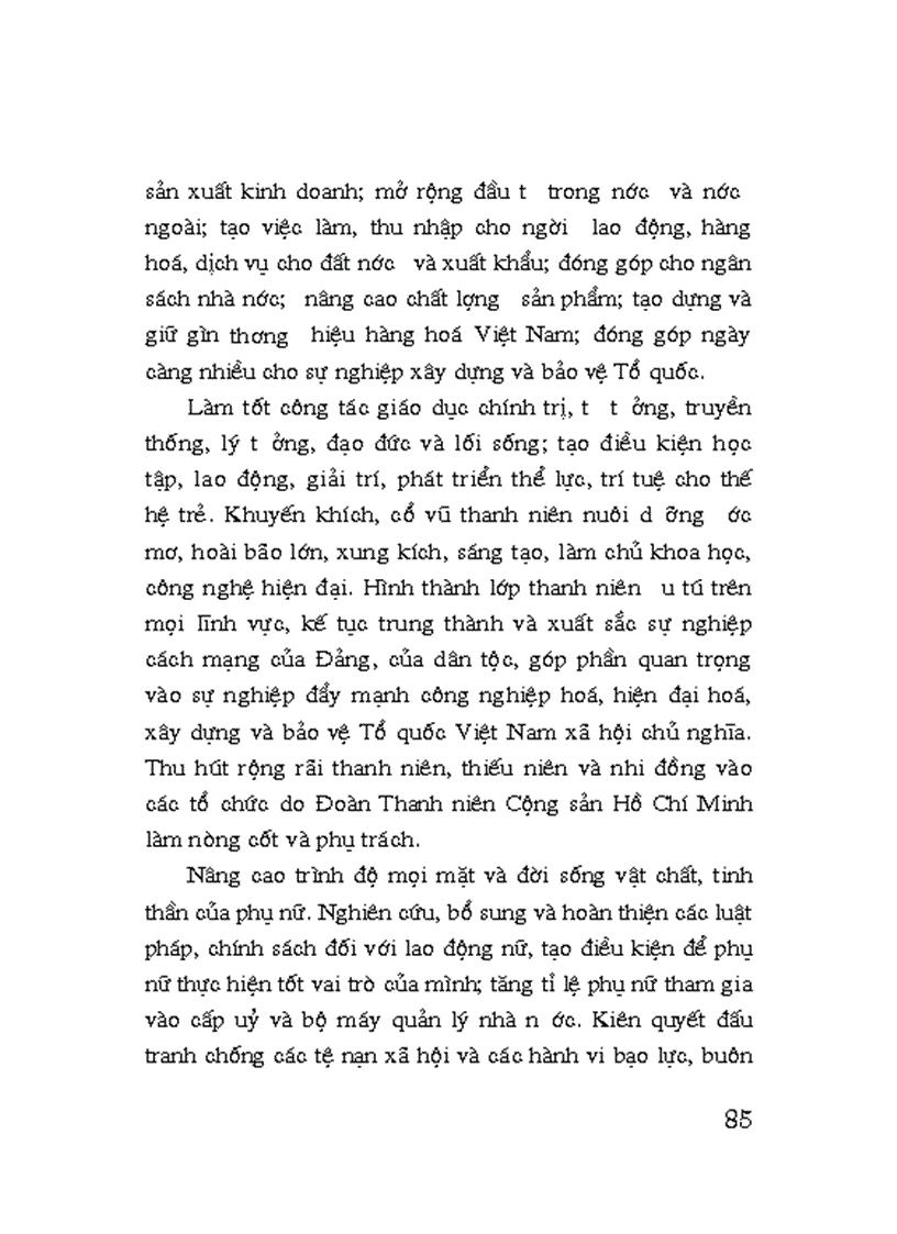 image for page Toan van bao cao chinh tri tai Dai hoi XI cua Dang