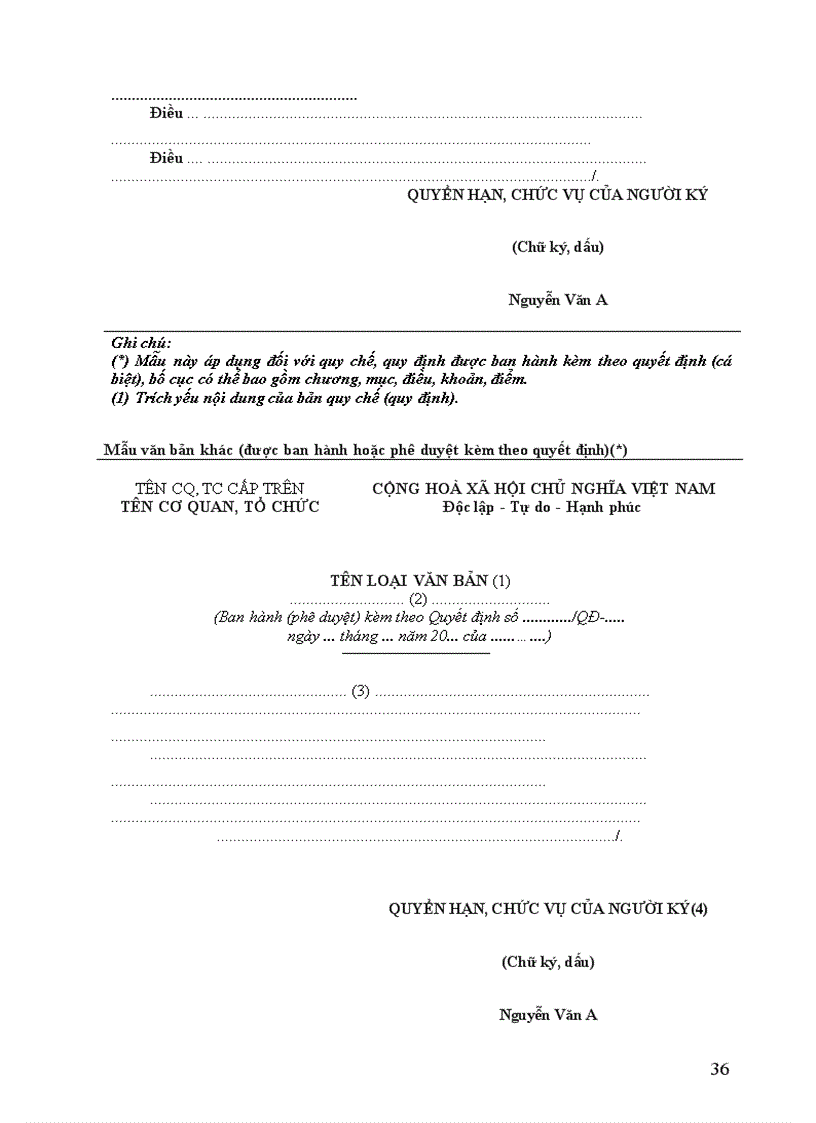 image for page TTLT số 55 Hướng dẫn về thể thức và kỹ thuật trình bày văn bản