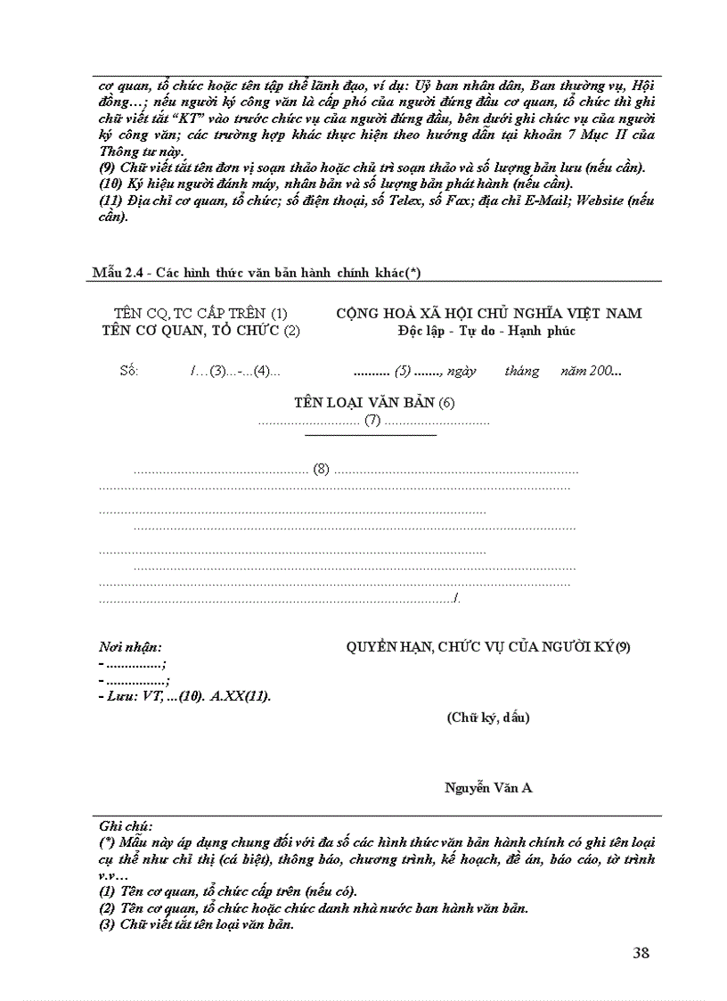 image for page TTLT số 55 Hướng dẫn về thể thức và kỹ thuật trình bày văn bản