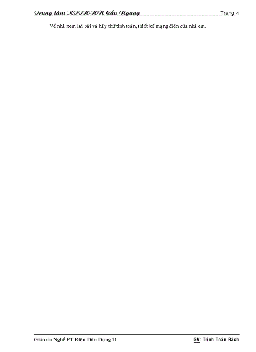 image for page Bài 28 Tính Toán Thiết Kế Mạng Điện 1 Phòng Ở